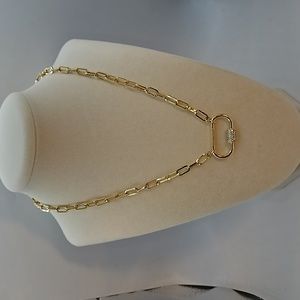 Brass JCM Signed Choker Necklace